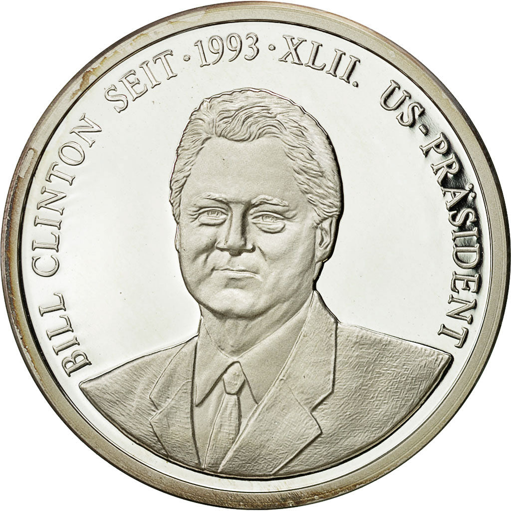France, Medal, Bill Clinton, Président des Etats Unis, MS(63), Silver