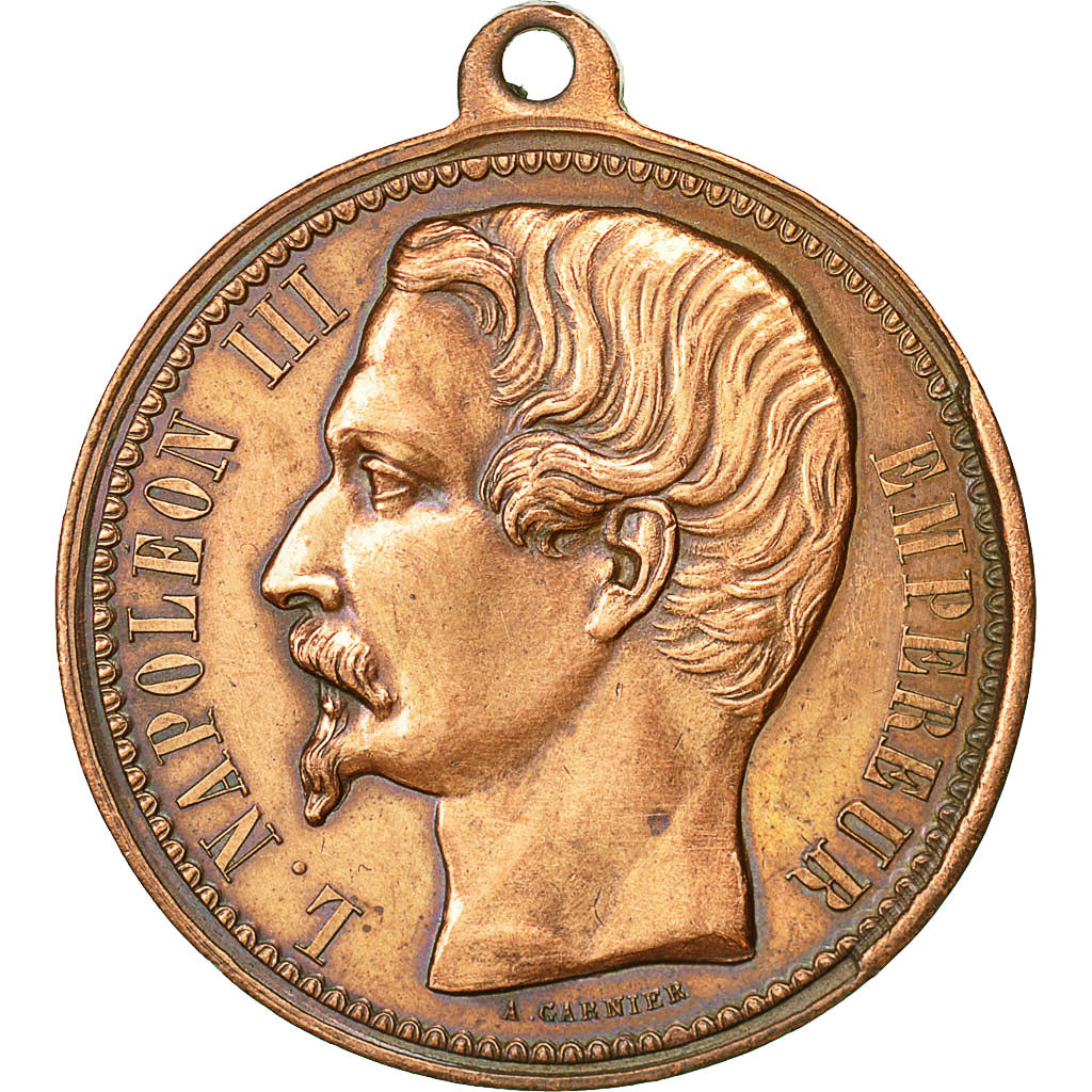 Frankreich, Medal, Napoléon III, Voyage du Nord, 1853, Garnier, UNZ, Kupfer