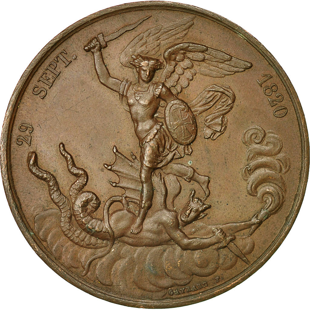 France, Medal, Naissance d'Henri V, 1820, Gayrard, MS(60-62), Bronze