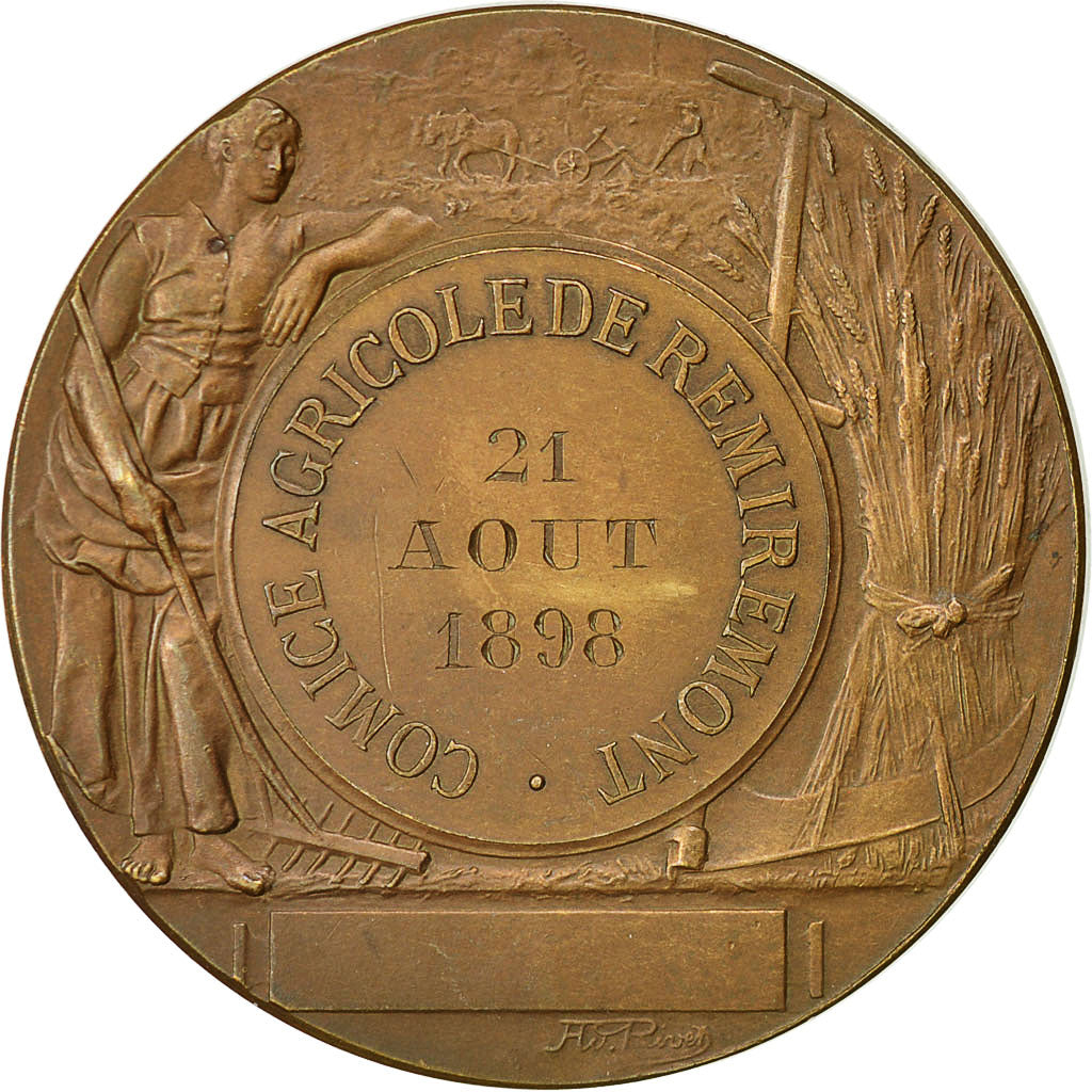 France, Medal, Comice Agricole de Rémirémont, 1898, Rivet, SUP+, Bronze