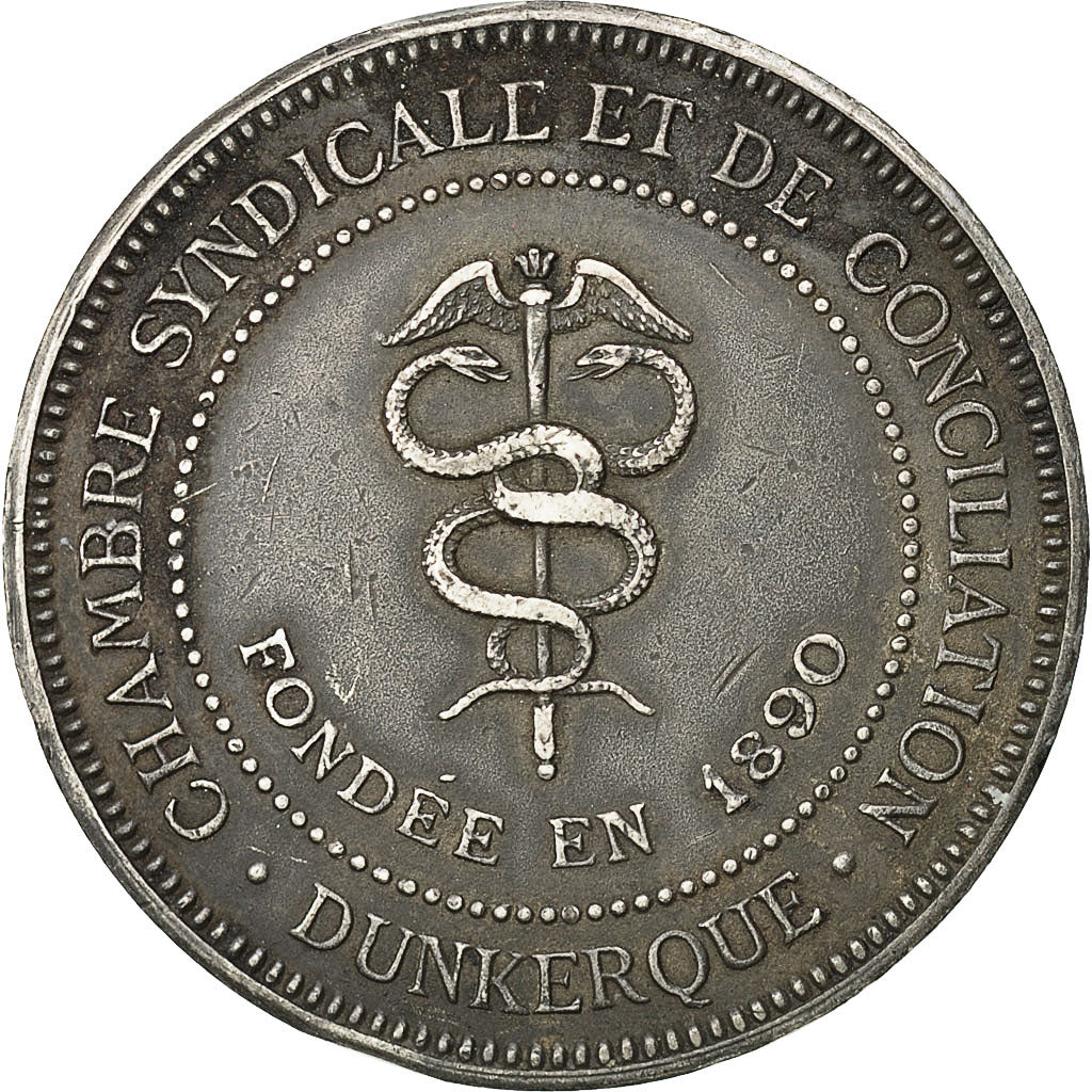 Francia, Medal, Chambre Syndicale et de Conciliation de Dunkerque, 1890