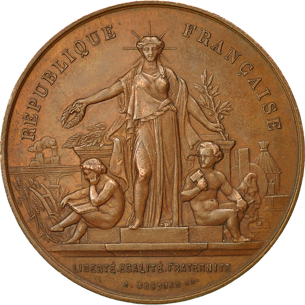 Frankreich, Medal, Société Centrale d'Agriculture de l'Yonne, Bescher, VZ+