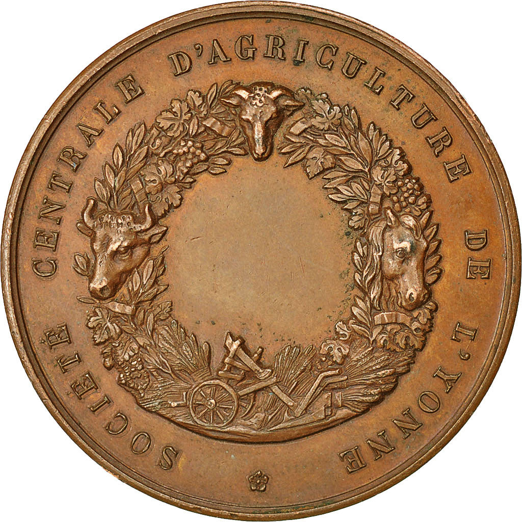 Frankreich, Medal, Société Centrale d'Agriculture de l'Yonne, Bescher, VZ+