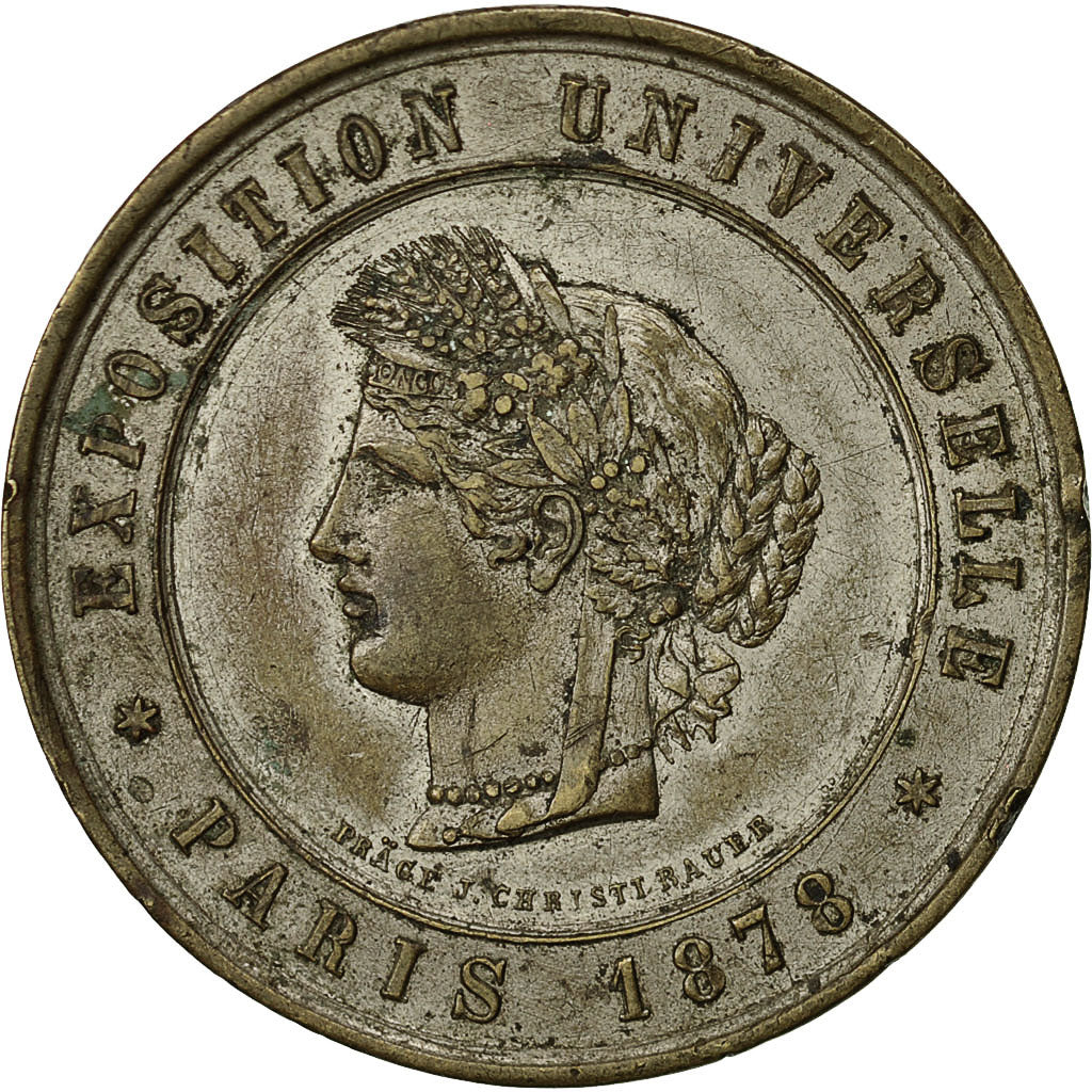 France, Medal, Exposition Universelle de Paris, Palais du Trocadéro, 1878
