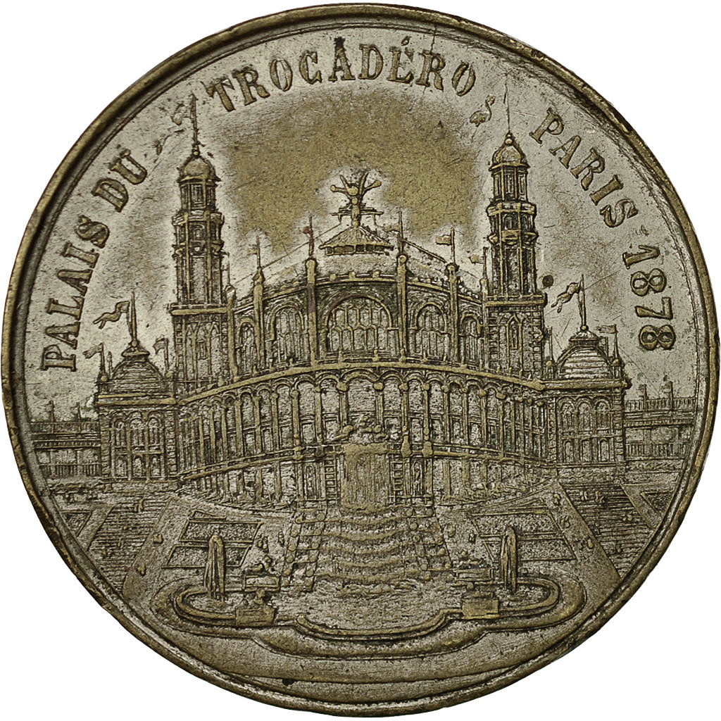 France, Medal, Exposition Universelle de Paris, Palais du Trocadéro, 1878