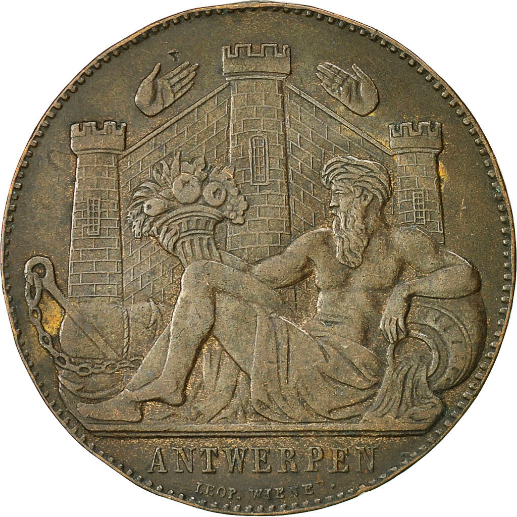 Belgium, Token, Exposition Universelle d'Anvers, 1885, Wiener, MS(60-62), Bronze