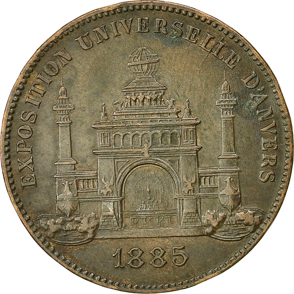 Belgium, Token, Exposition Universelle d'Anvers, 1885, Wiener, MS(60-62), Bronze