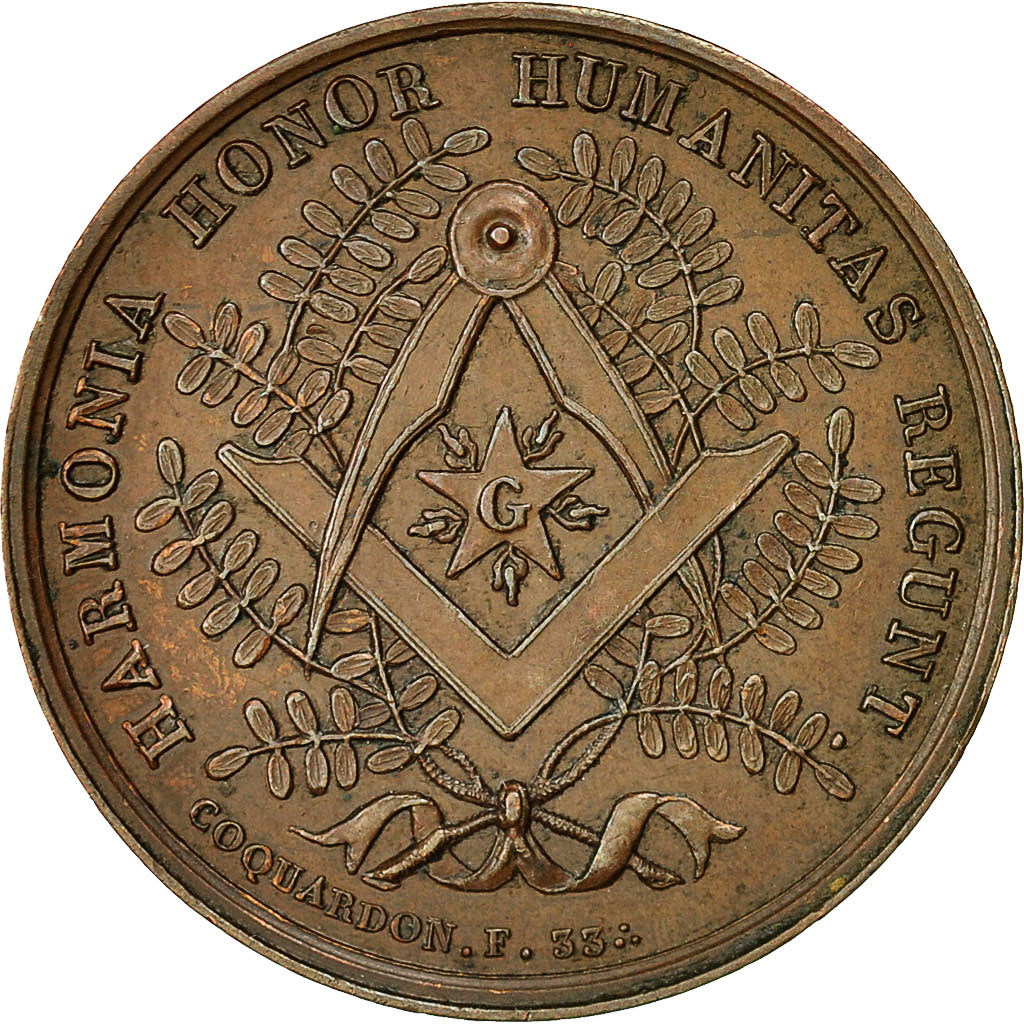 France, Token, Franc-Maçonnerie, Orient du Havre, HHH du Havre, 1813, MS(63)