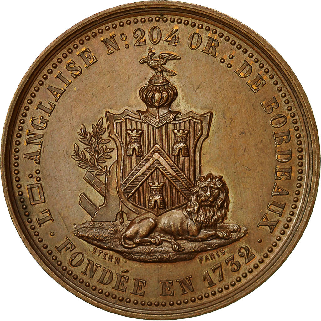 France, Token, Franc-Maçonnerie, Orient de bordeaux, Loge anglaise, Stern