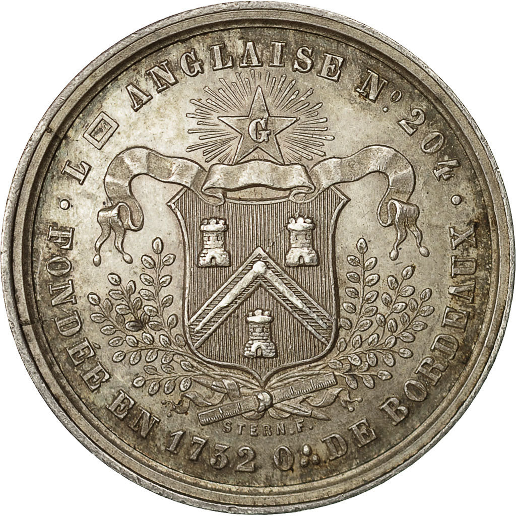 Frankreich, Token, Franc-Maçonnerie, Orient de bordeaux, Loge anglaise, Stern