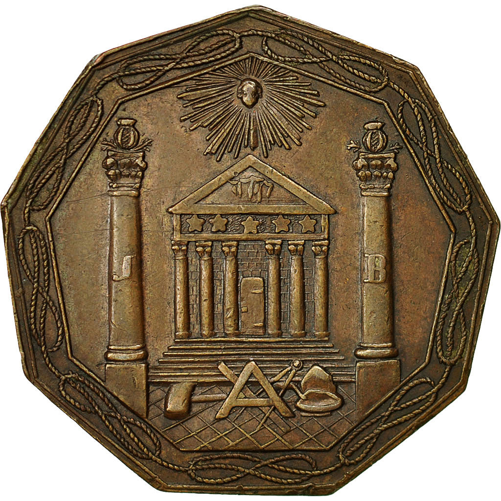 France, Jeton, Franc-Maçonnerie, Orient de Rouen, La Constance éprouvée