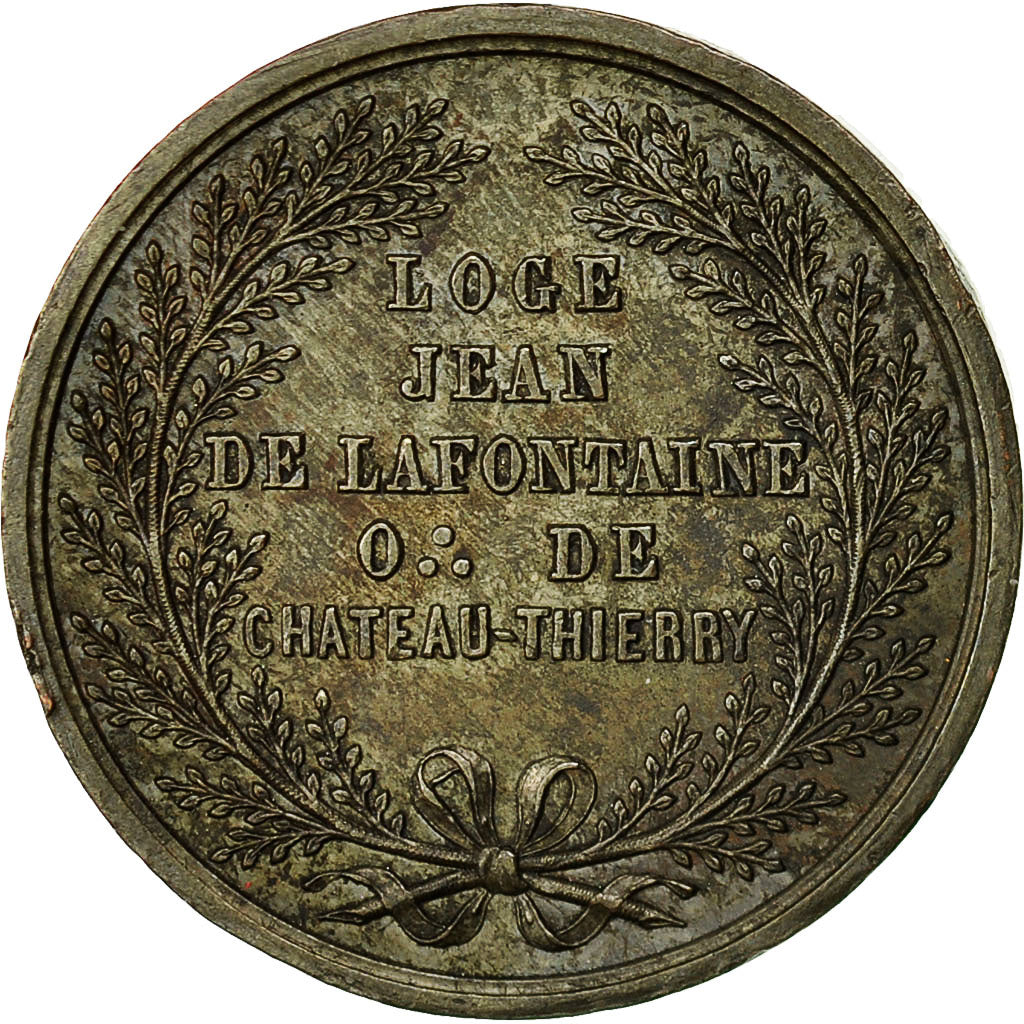 France, Token, Franc-Maçonnerie, Orient de Château-Thierry, Loge La Fontaine
