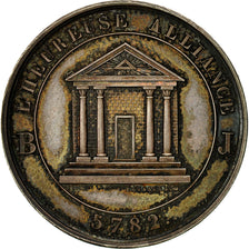 France, Token, Franc-Maçonnerie, Orient de Provins, L'Heureuse Alliance, 1782