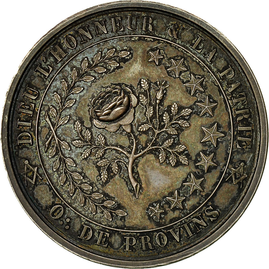 France, Token, Franc-Maçonnerie, Orient de Provins, L'Heureuse Alliance, 1782