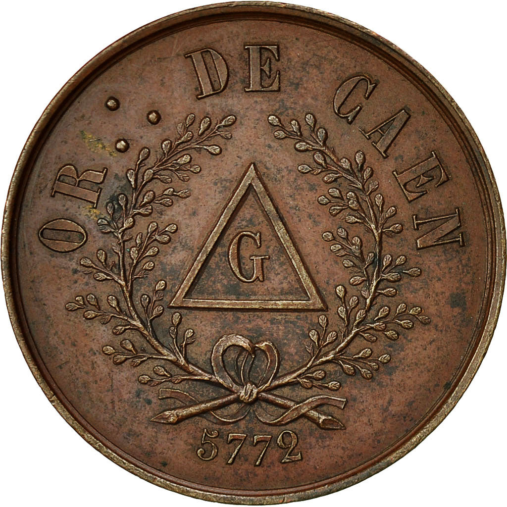 France, Jeton, Franc-Maçonnerie, Orient de Caen, St Jean de Thémis, SUP+