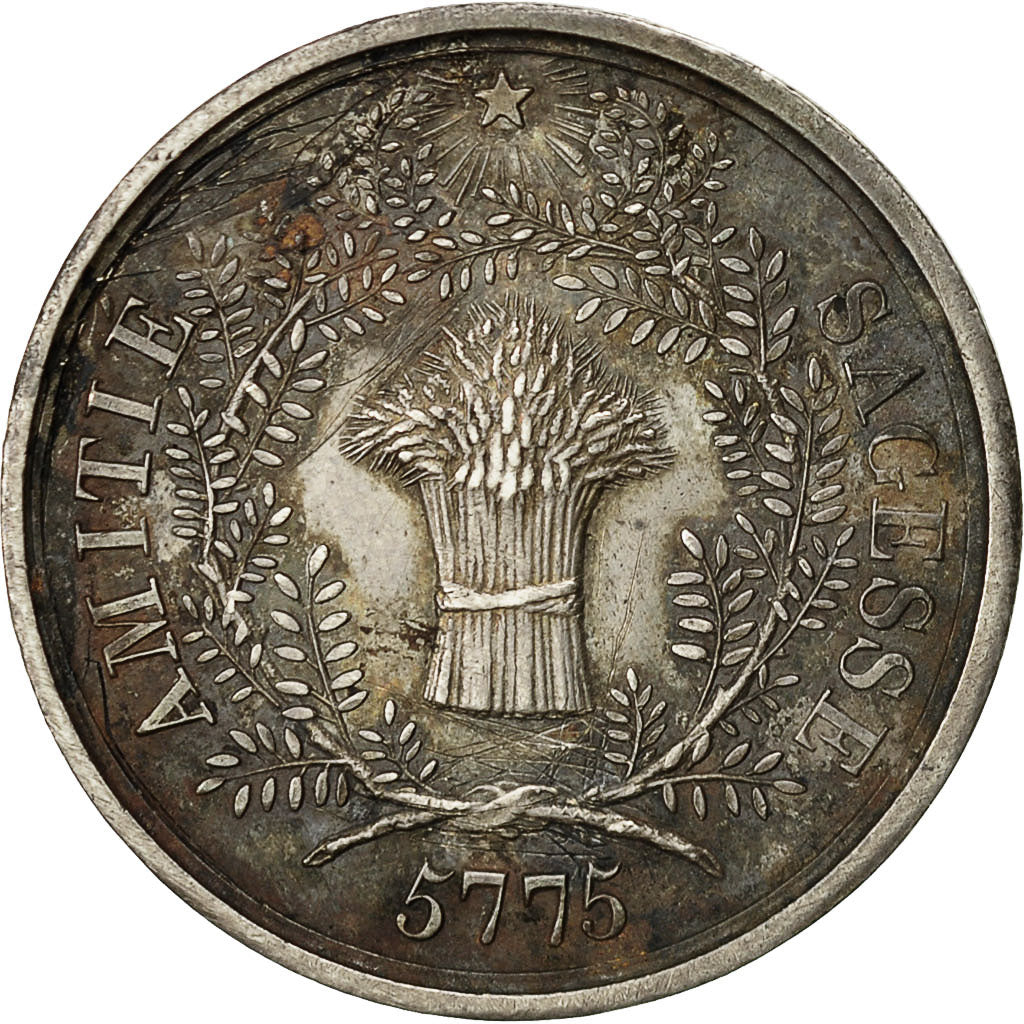 France, Token, Franc-Maçonnerie, Orient de Paris, Les Frères Unis, 1775