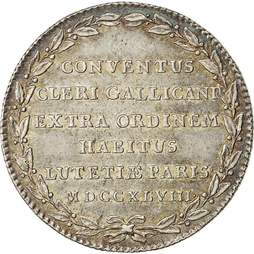 Francia, Token, Assemblée du Clergé, Jeton Religieux, 1748, SPL, Argento