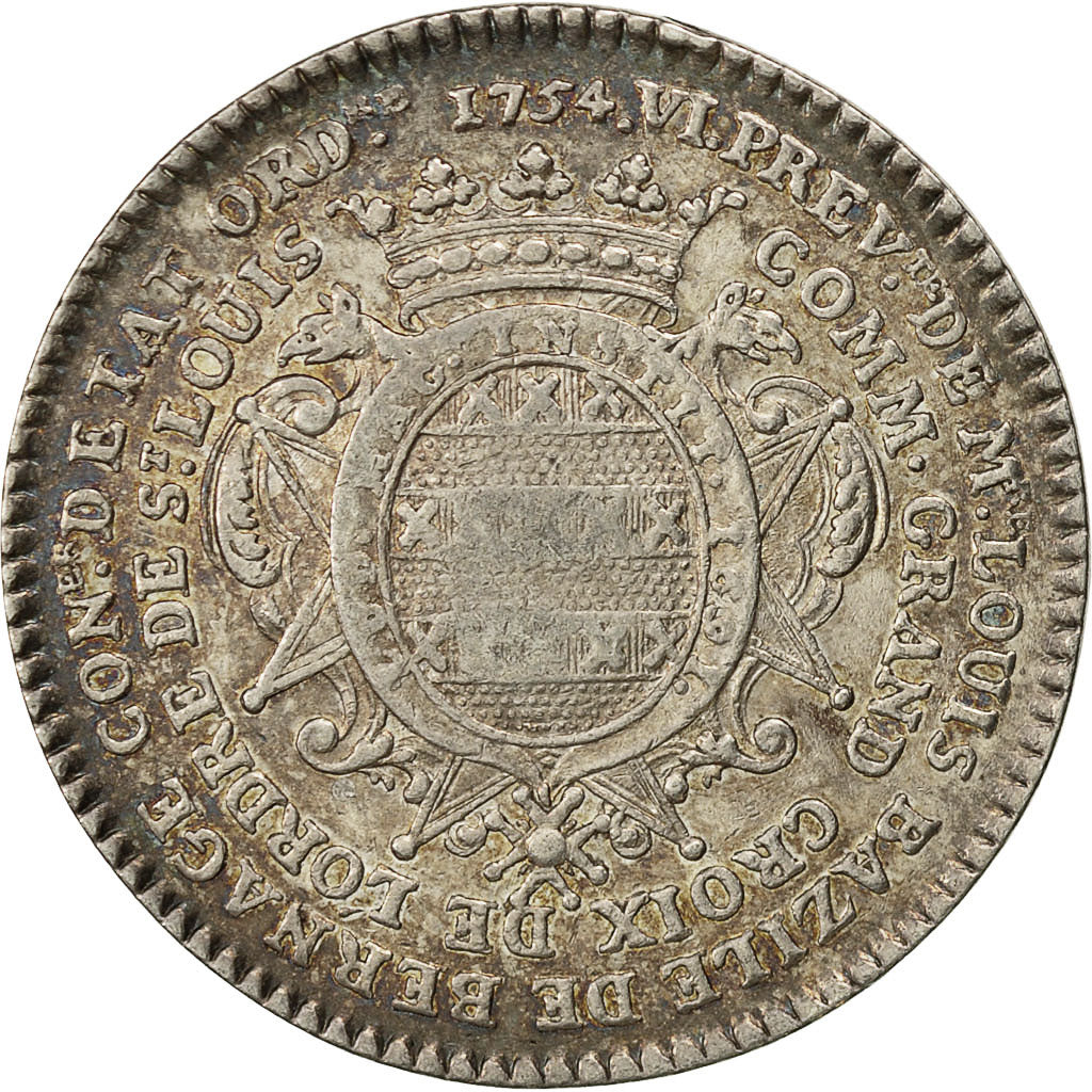 Francia, Token, Louis XV, Villes et Noblesse, Louis Bazile de Bernage, Paris