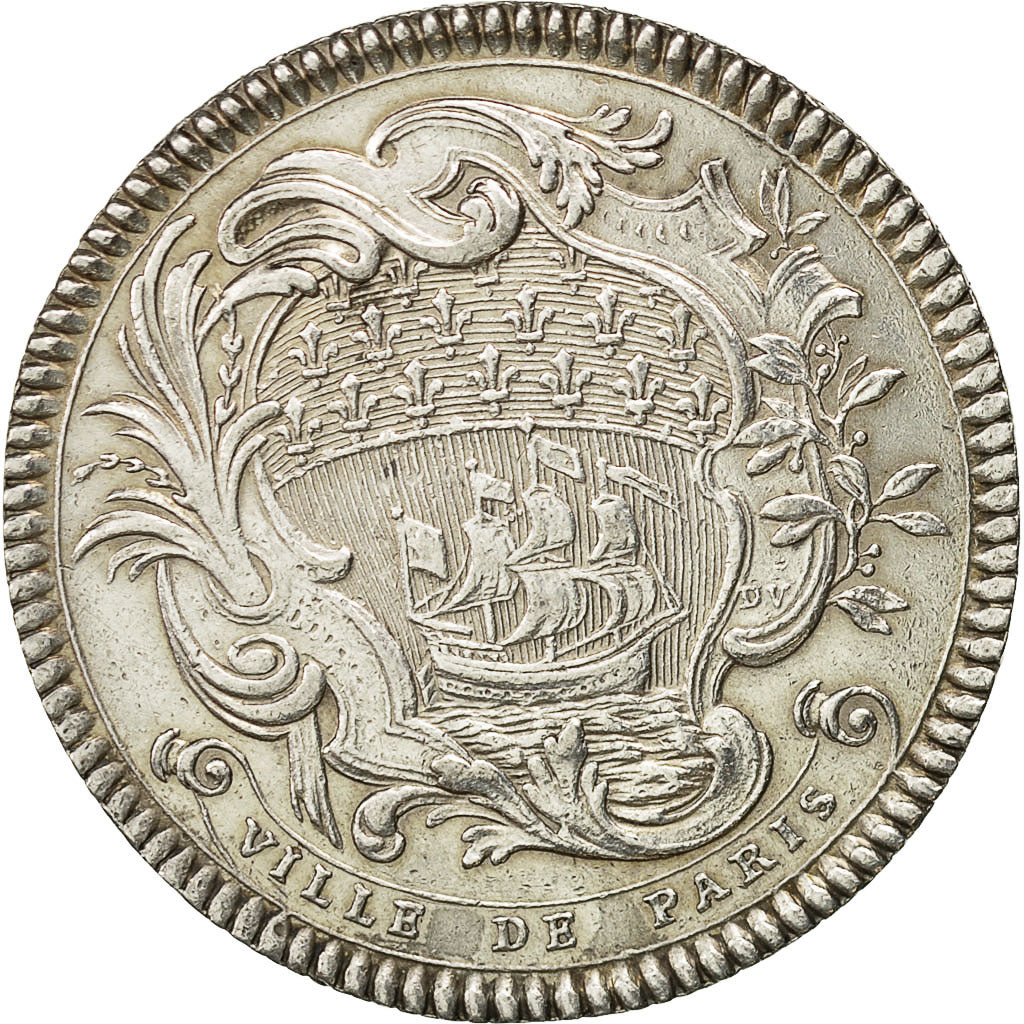 Francia, Token, Louis XV, Villes et Noblesse, Louis Bazile de Bernage, Paris