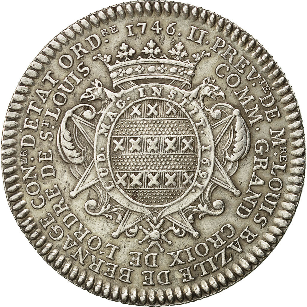 Francia, Token, Louis XV, Villes et Noblesse, Louis Bazile de Bernage, Paris