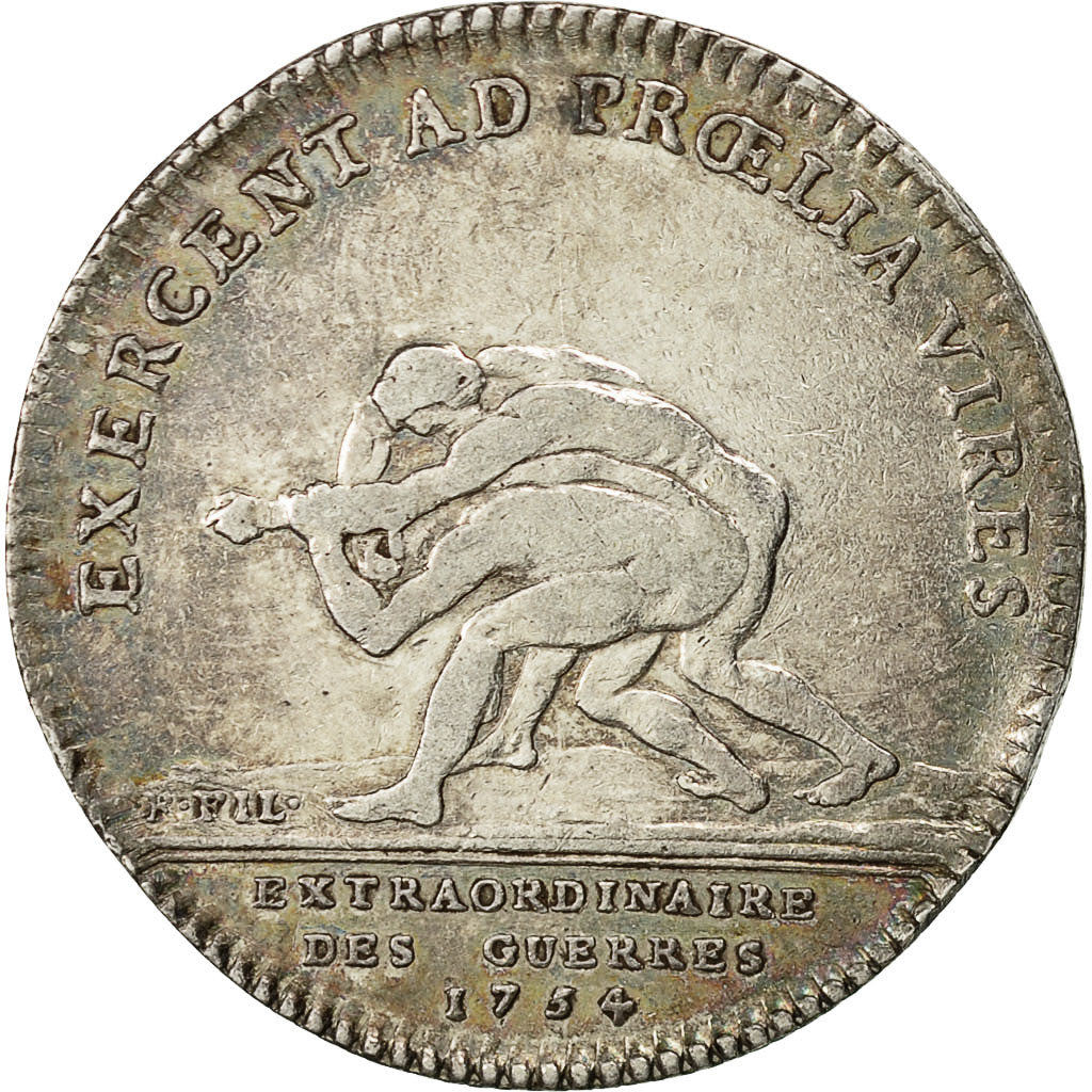 Francia, Token, Louis XV, Extraordinaire des Guerres, 1754, EBC, Plata