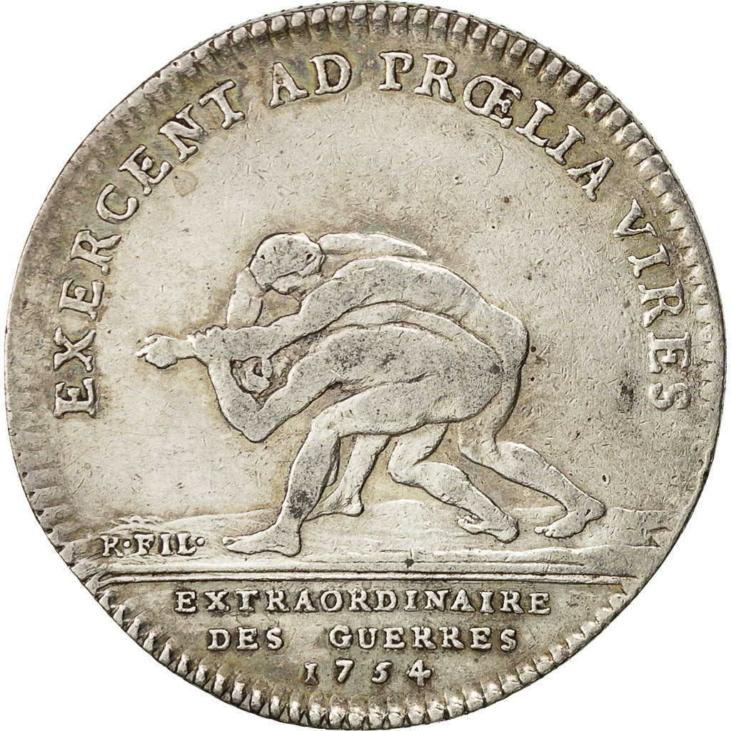 Francia, Token, Louis XV, Extraordinaire des Guerres, 1754, SPL-, Argento