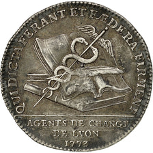 France, Token, Louis XV, Agents de Change de Lyon, 1773, AU(55-58), Silver