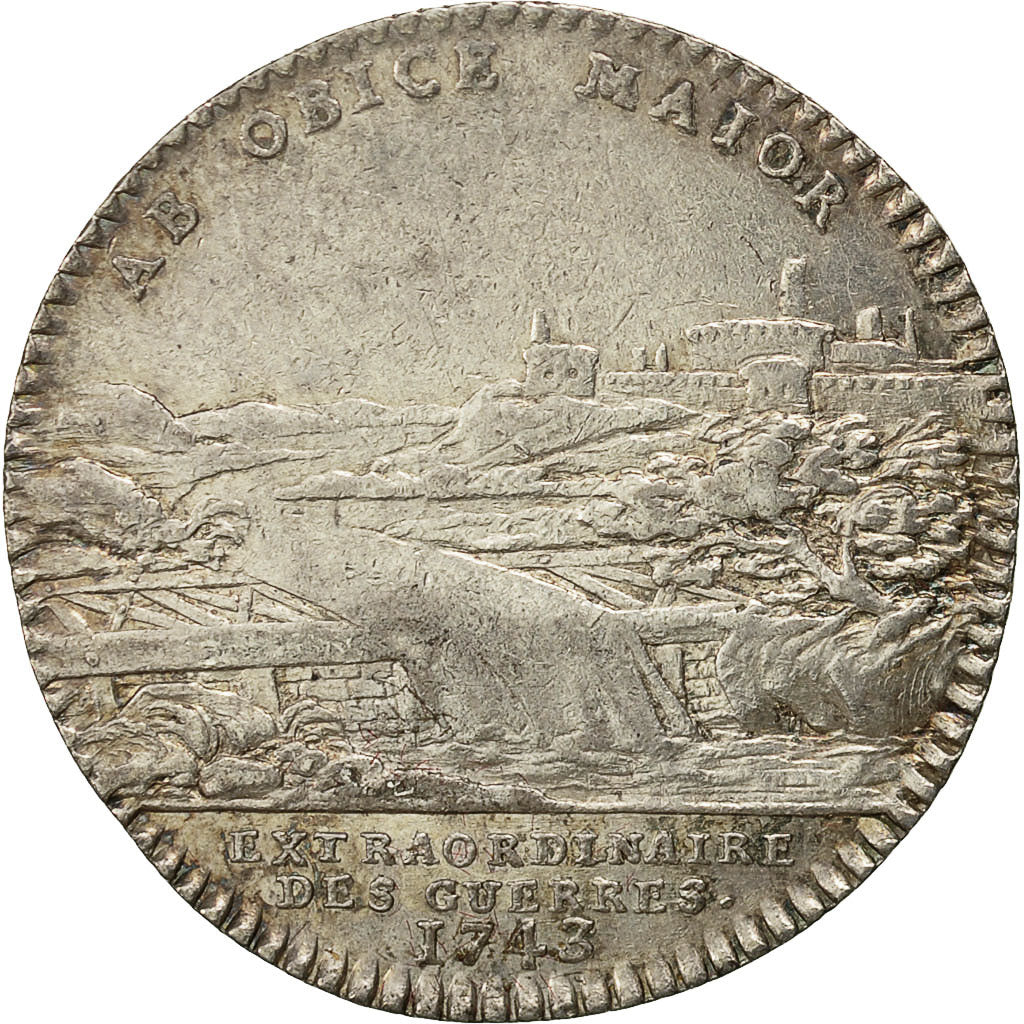 Francia, Token, Louis XV, Extraordinaire des Guerres, 1743, EBC, Plata