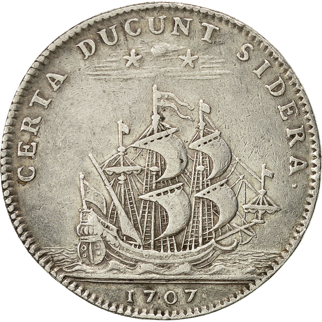 France, Jeton, Louis XV, Etats de Bourgogne, Princes de Condé, 1707, SUP