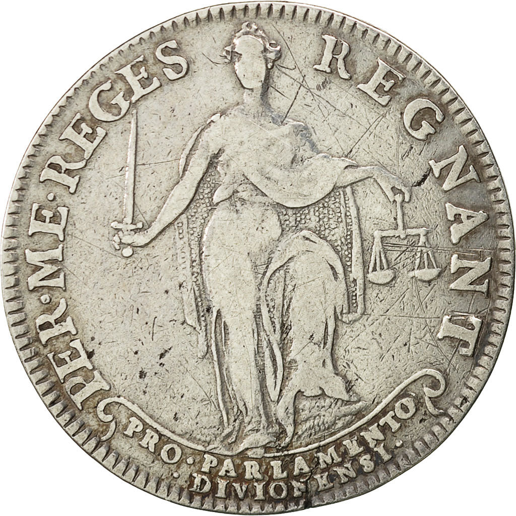 France, Token, Louis XIV, Bourgogne, Parlement de Dijon, 1645, VF(30-35)