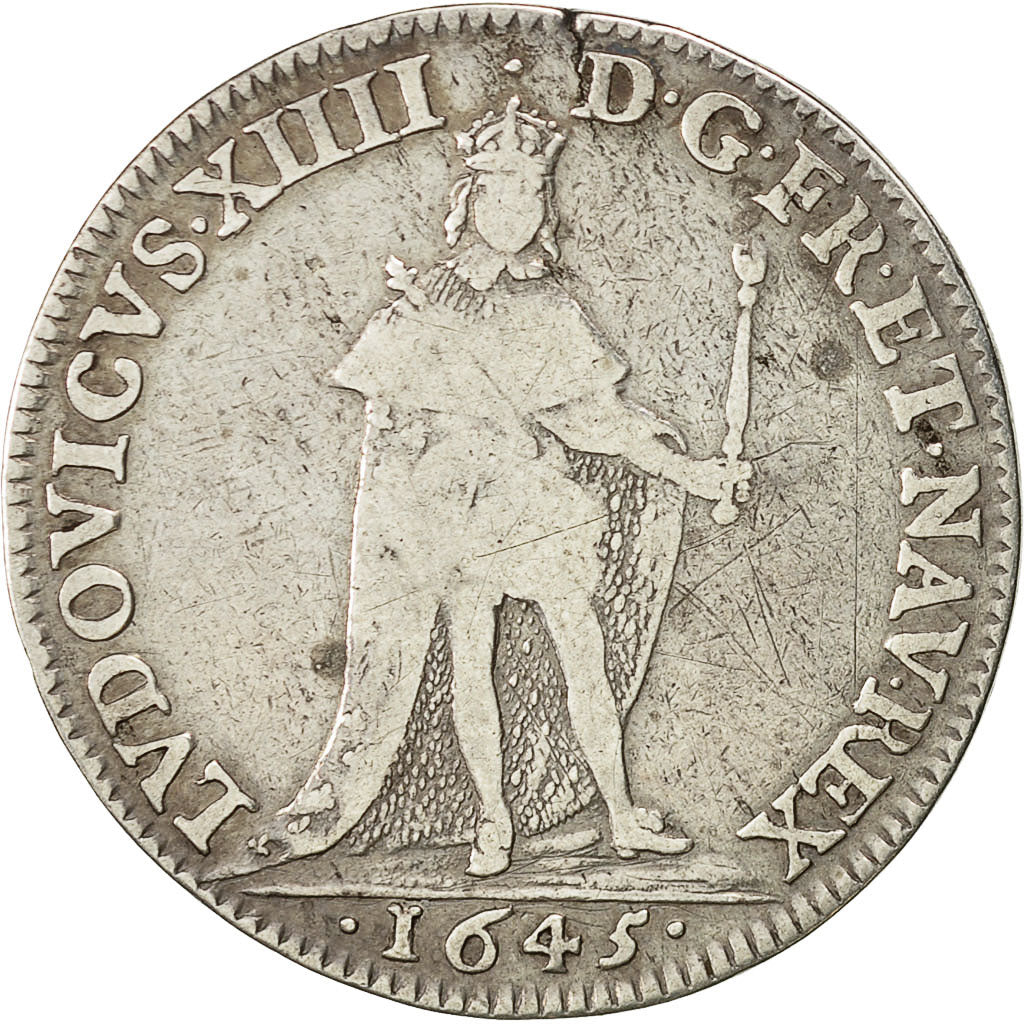 France, Token, Louis XIV, Bourgogne, Parlement de Dijon, 1645, VF(30-35)
