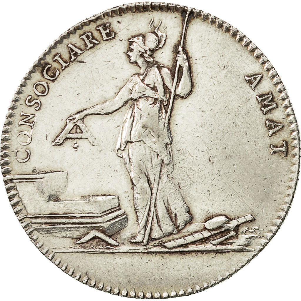France, Token, Louis XVI, Franc-Maçonnerie, Loge les Amis de la Liberté