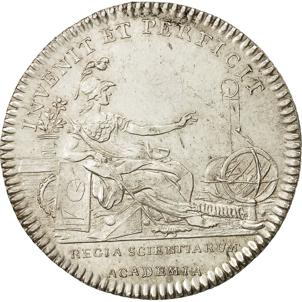 France, Token, Louis XVI, Académie Royale des Sciences, AU(50-53), Silver