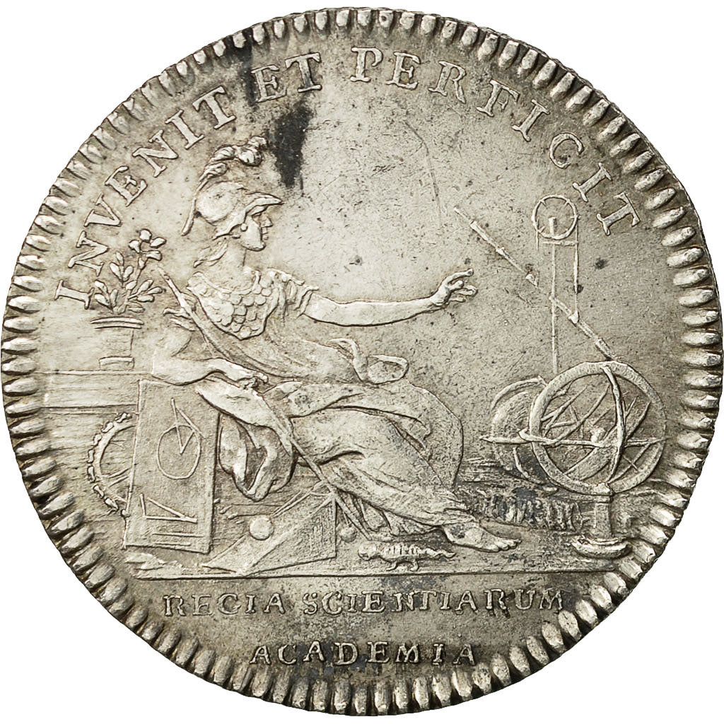 France, Token, Louis XVI, Académie Royale des Sciences, EF(40-45), Silver