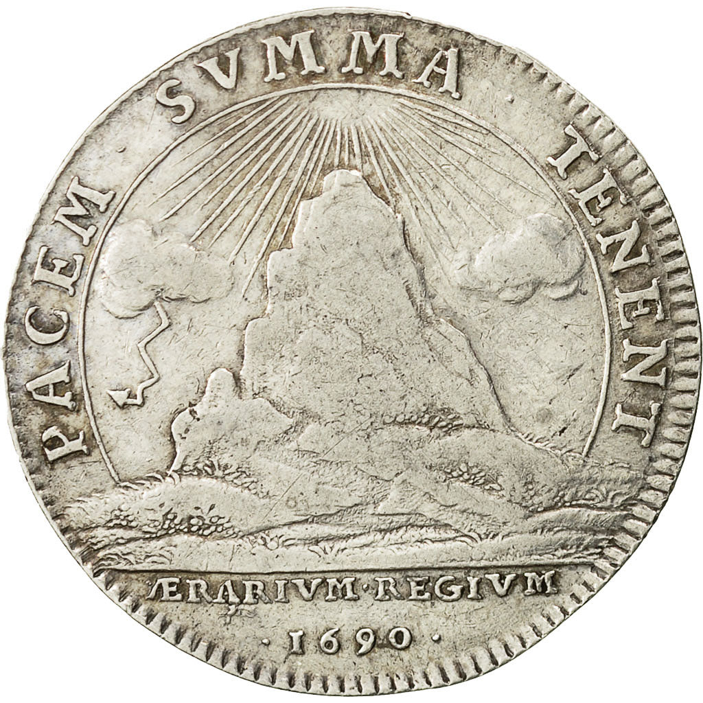 Francia, Token, Louis XIV, Trésor Royal, 1690, BB, Argento, Feuardent:1932