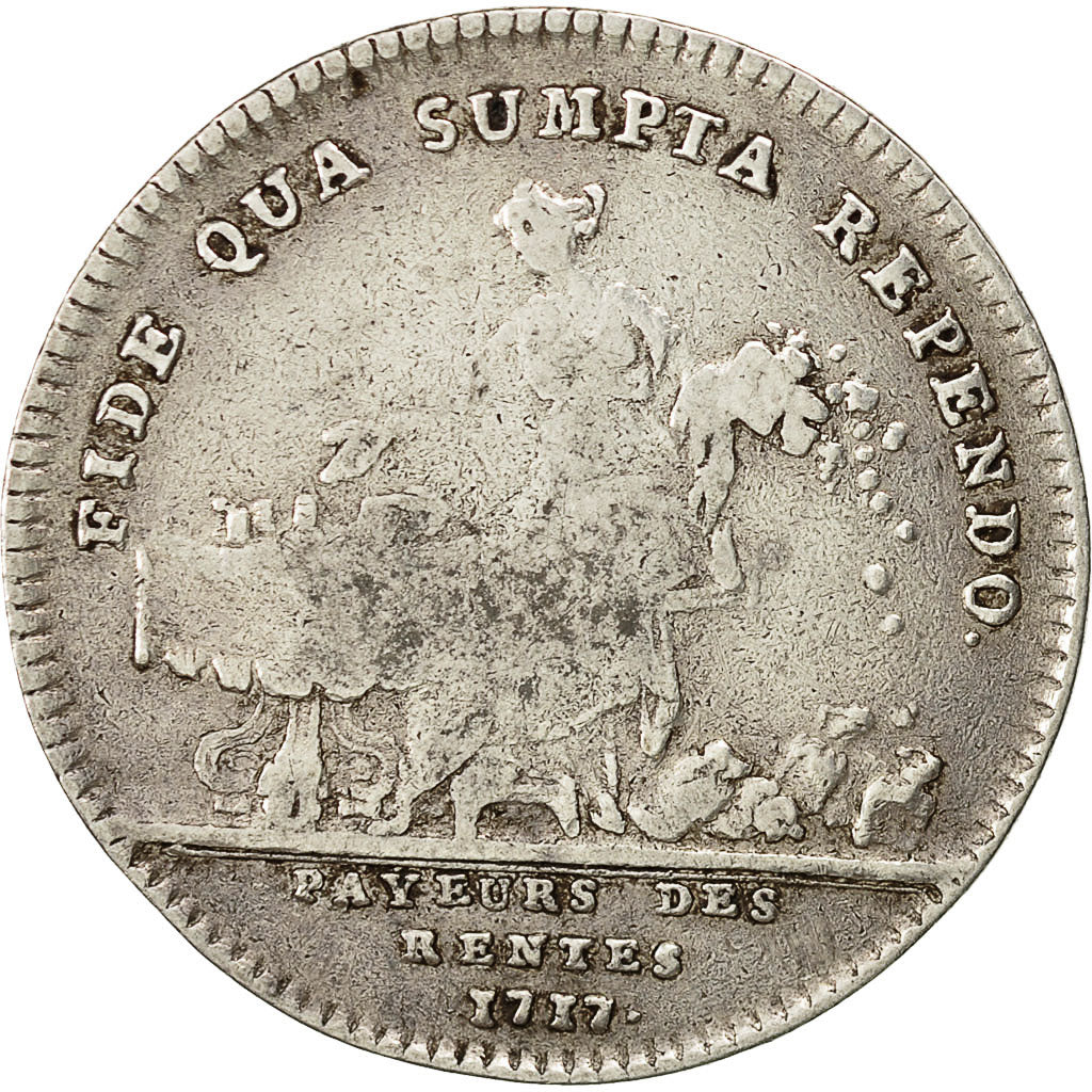 France, Token, Louis XV, Controleurs, Payeurs des Rentes, 1717, EF(40-45)