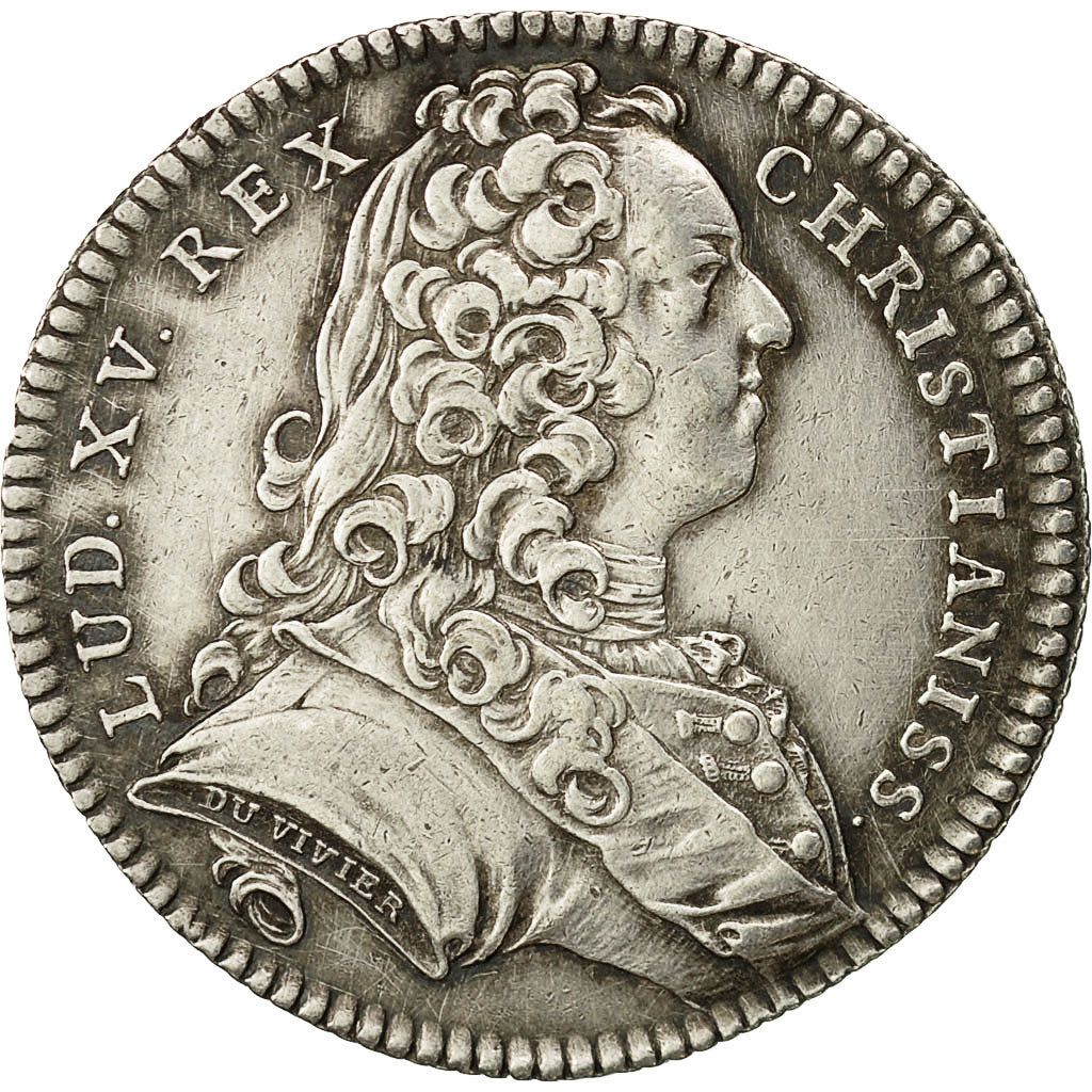 France, Token, Louis XV, La Chambre d'Assurance de Rouen, 1742, MS(60-62)