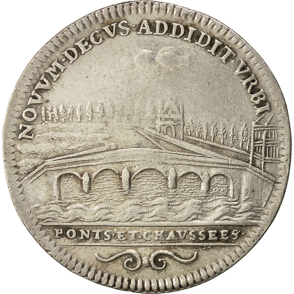 France, Jeton, Louis XV, Ponts et Chaussées, TTB, Argent, Feuardent:2844