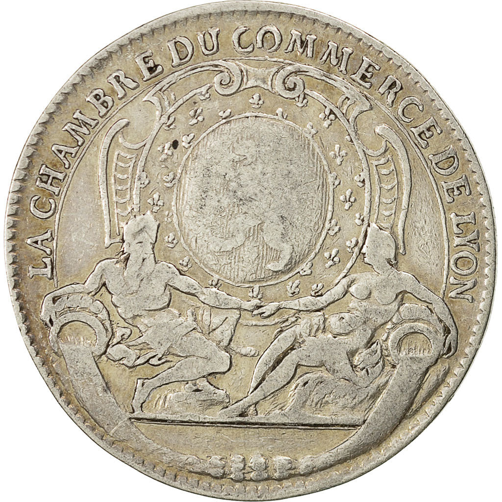 France, Token, Chambre de Commerce de Lyon, Undated, VF(30-35), Silver