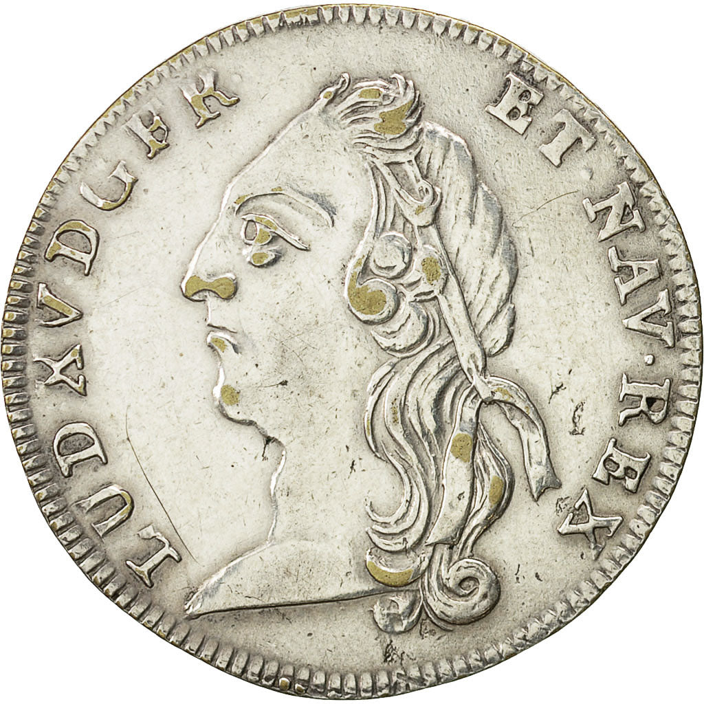 France, Token, Sacre de Louis XV à Reims, 1723, EF(40-45), Silver