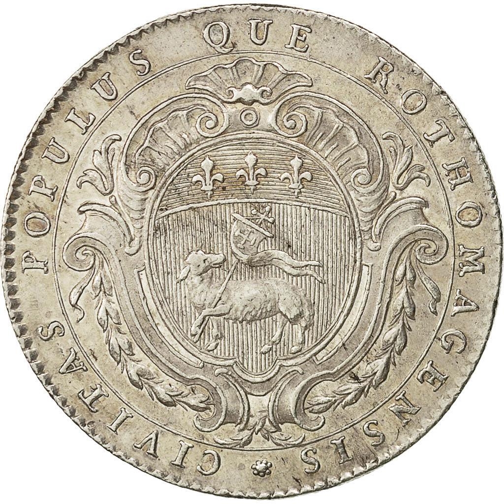 Francia, Token, Louis XV, Ville de Rouen, Undated, BB+, Argento, Feuardent:6214