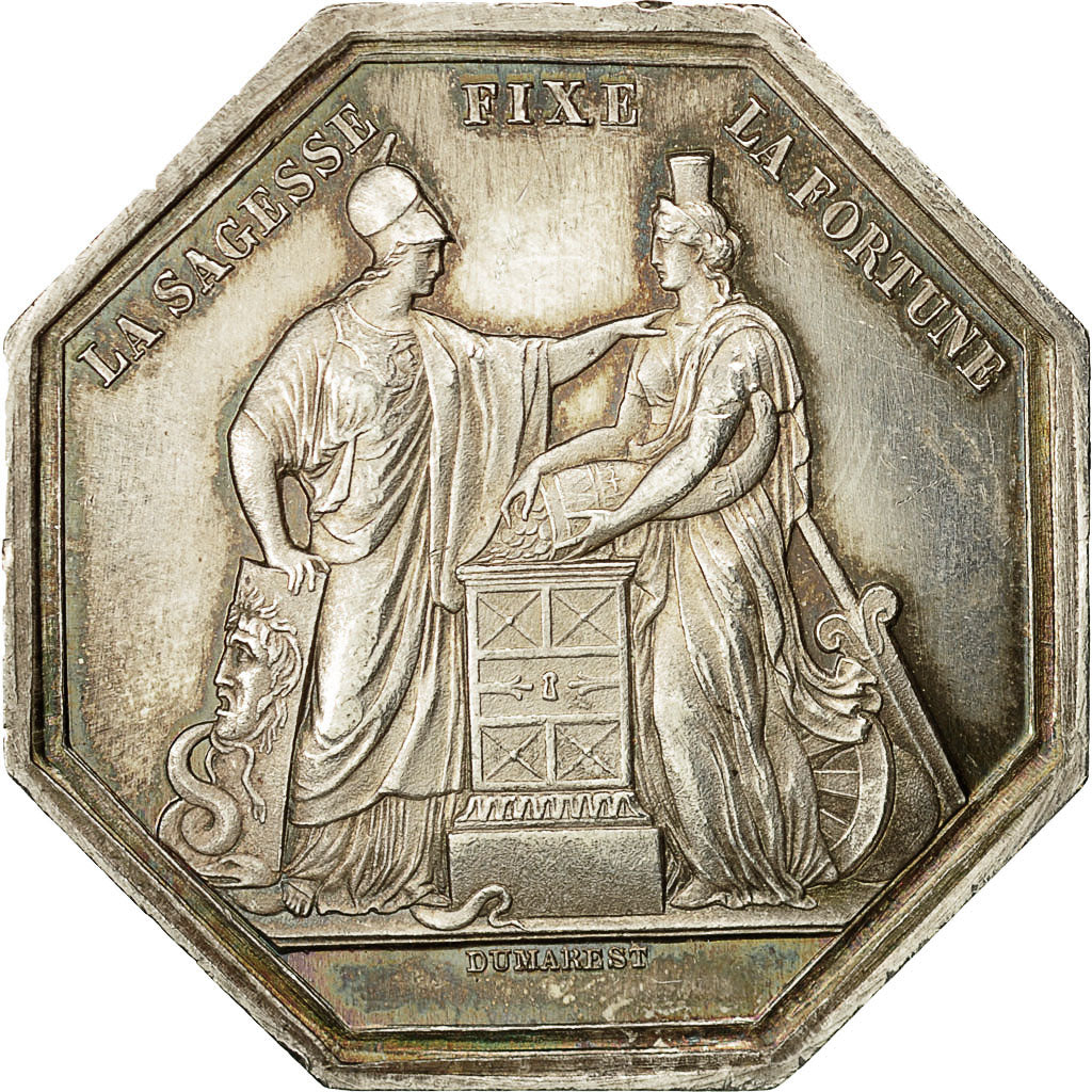 Francia, Medal, Banque de France, 1800, Dumarest, EBC, Plata