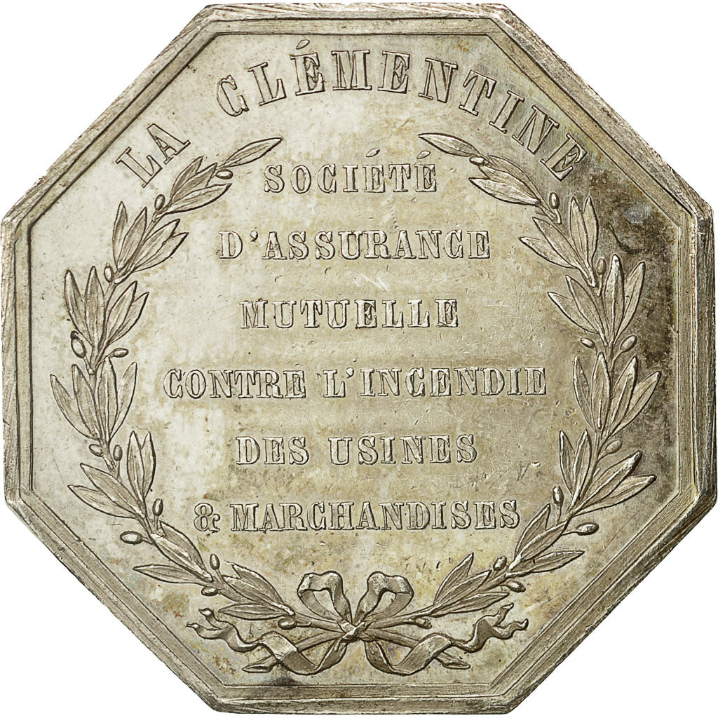 Francja, Medal, Assurances contre l'Incendie, La Clémentine, 1858, Hamel
