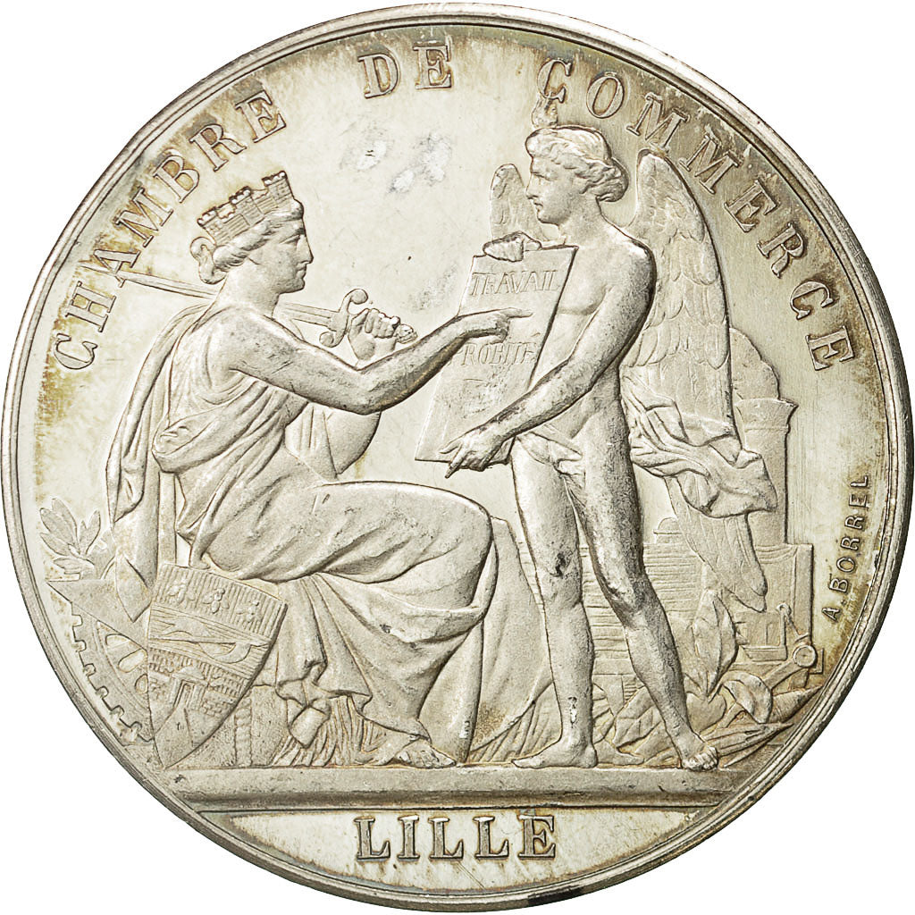 France, Medal, Chambre de Commerce de Lille, Undated, Borrel.A, MS(60-62)