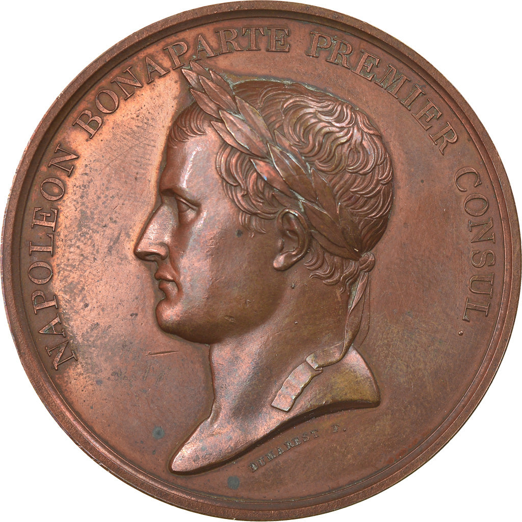 França, Medal, Napoleon Bonaparte , Paix d'Amiens, História, 1802, Dumarest