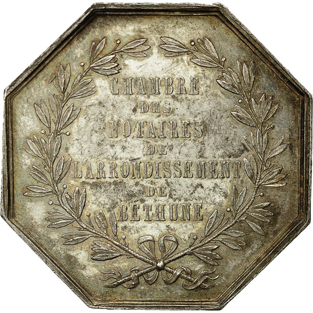 France, Jeton, Chambre des Notaires de l'Arrondissement de Béthune, 1854