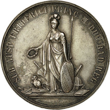Germania, Medal, Baden School, Friedrich Ier, 1858, SPL, Argento