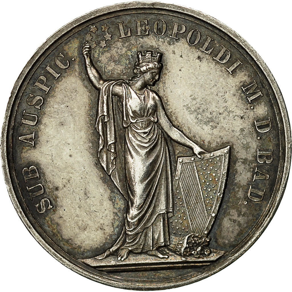 Germany, Medal, Baden School, Friedrich Ier, 1854, AU(55-58), Silver