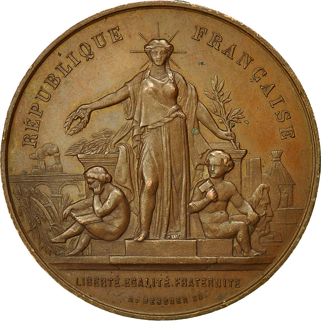 France, Medal, Société Centrale d'Agriculture de l'Yonne, Bescher, EF(40-45)