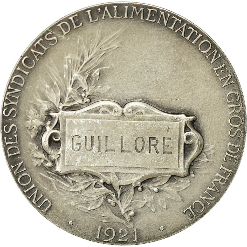 Frankreich, Medal, Syndicats de l'Alimentation en gros de France, 1921, Rasumny
